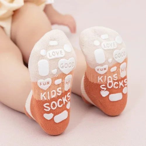 Vista 3 de Calcetines de agarre para bebé, antideslizantes, de malla fina, con ojales, unisex, para niña, niño, no visibles, calcetines de tobillo