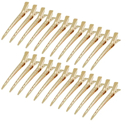 Vista 44 de 24 Paquetes de Pinzas Pico de Pato, Bantoye 2.75 Pulgadas Pinzas de Cocodrilo Rizadoras de Metal Antioxidante con Agujeros para Peinado del Cabello