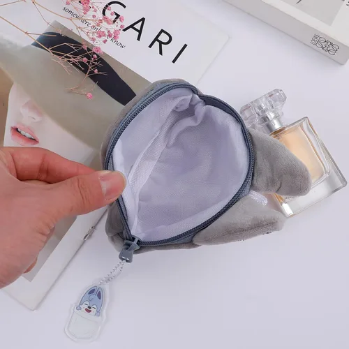 Vista 4 de G-Ahora K-POP Merchandise Stray Wallet con llavero para fans, WC-Wolf Chan