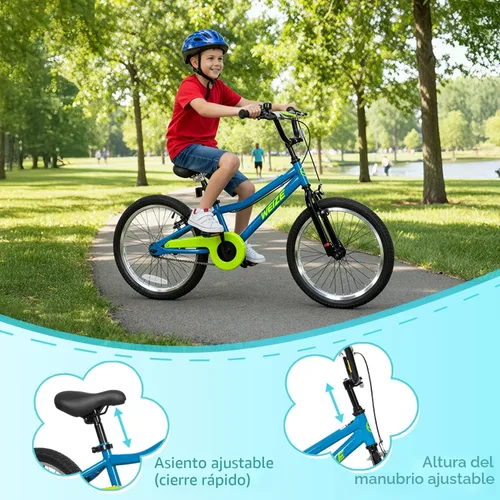 Vista 5 de WEIZE Kids Bikes 16 20 Inch Children Bicycle with Basket for Boys Girls Azul oscuro