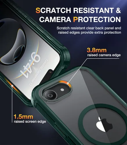 Vista 263 de DIACLARA - Funda transparente compatible con iPhone XR 6.1 pulgadas 2018