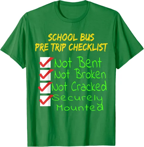 Vista 5 de Camiseta de camionero para conductor de autobús escolar CDL, Negro, S