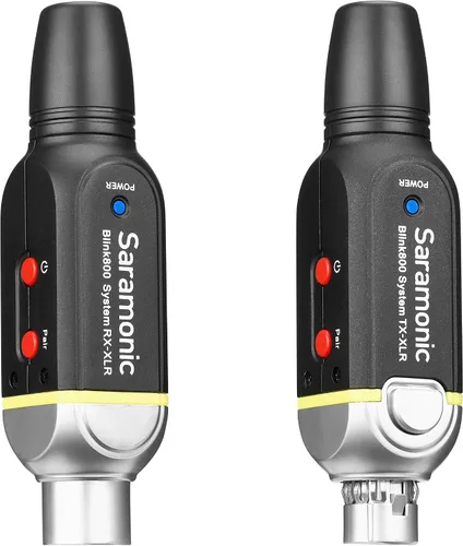 Vista 4 de Saramonic Sistema XLR inalámbrico enchufable de 5.8 GHz para micrófonos dinámicos y alimentados por batería con receptor XLR enchufable
