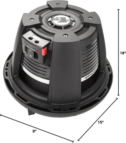 Vista 9 de Rockford Fosgate 2 subwoofers duales T1D412 Power Series T1 de 12" de 4 ohmios