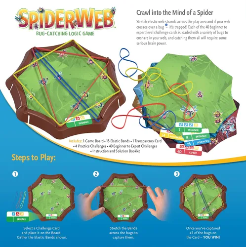 Vista 5 de Think Fun Spiderweb: un juego de lógica para atrapar errores para mayores de 8 años