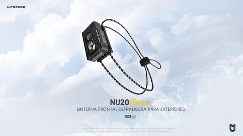 Vista 5 de Nitecore NU20 - Linterna frontal ultraligera clásica, 360 lúmenes, USB-C, recargable, ligera, para mochileros, campamentos, correr con luz blanca