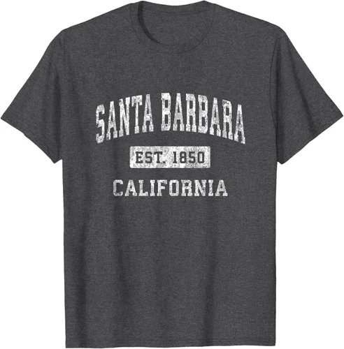 Vista 33 de Camiseta deportiva clásica de Santa Bárbara California CA, Negro, S