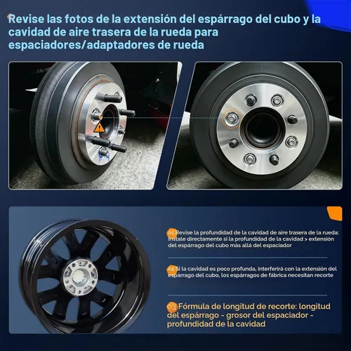 Vista 3 de ECCPP 4 adaptadores de espaciadores de rueda de 4 lengüetas de 1 pulgada, conversión de 4x110 a 4x137 10x1.25 2.913 in para 2007-2016 para Rancher