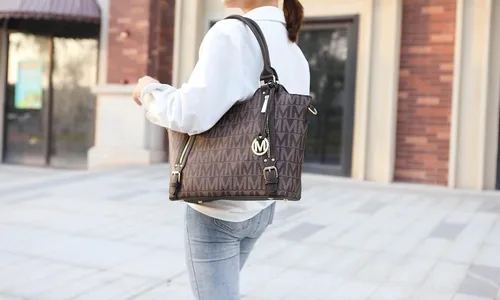 Vista 2 de MKF Collection - Bolso tote para mujer de cuero vegano con asa para el hombro Bolso con asa superior, bolso de mano para damas de Mia K