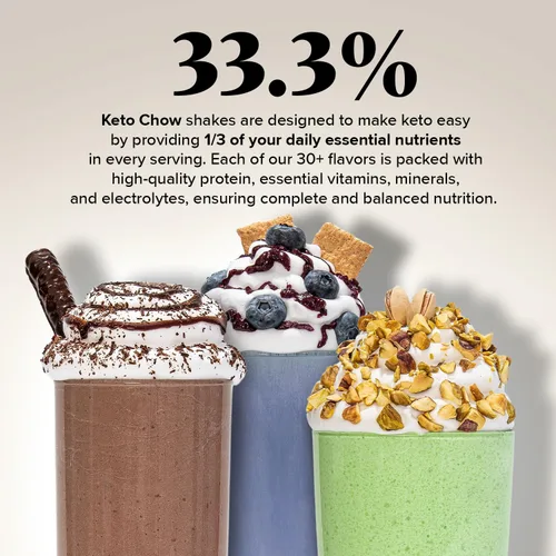 Vista 4 de Keto Chow Suplemente bajo en carbohidratos para batidos, nutrición completa para dieta keto