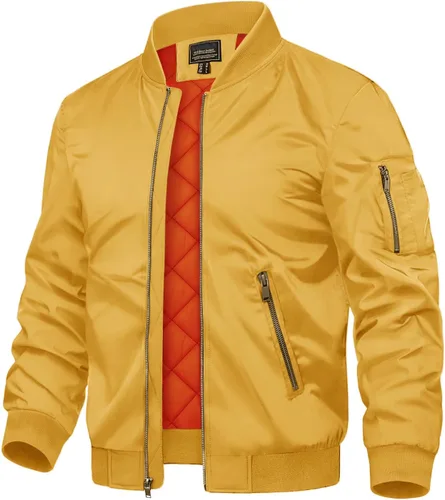 Vista 20 de TACVASEN - Chaquetas de hombre. Chaqueta bomber de otoño e invierno, acolchada, con cremallera completa, cálida, de estilo casual