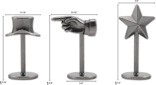 Vista 4 de Idea-Ology - Adornos de metal (3 unidades), soportes para figuras