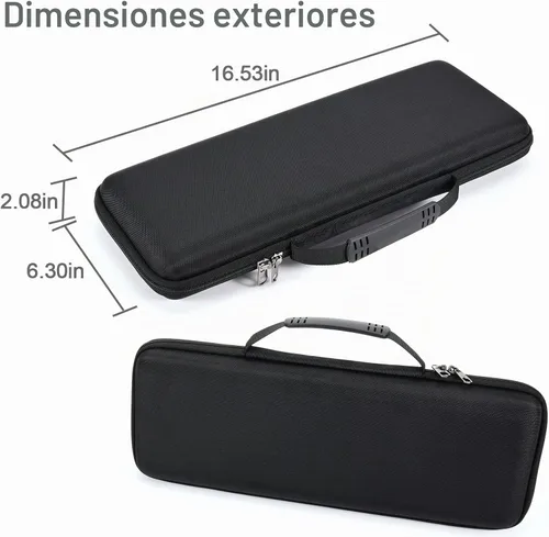 Vista 6 de RAIACE Estuche de almacenamiento rígido compatible con Logitech MX Keys Mini teclado mecánico inalámbrico de rendimiento iluminado. (solo funda)