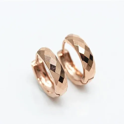 Vista 3 de SAGEKING 2024 New 585 Purple Gold Plated 14K Rose Gold Geometric Gypsophila Earrings For Women Fashion Light Luxury Charm Elegant Jewelry Fashion