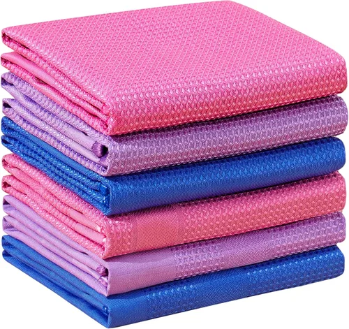 Vista 26 de JOYMOOP Paño de limpieza de microfibra, juego de 18 piezas, pequeño, rosa