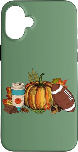 Vista 23 de Fall Football Pumpkin Coffee Latte Case for iPhone 17