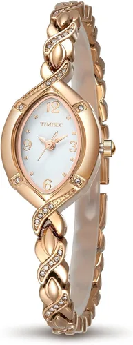 Vista 3 de TIME100 Relojes de pulsera analógicos automáticos para hombres y mujeres de cuarzo impermeables juego de 2