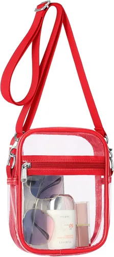 Vista 32 de PACKISM Bolsa transparente para eventos de estadio – Monederos pequeños transparentes para mujer, bolsa bandolera para conciertos y eventos
