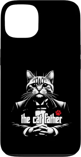 Vista 7 de The Catfather Fathersday Funny Gifts Best Birthday Cat Dad Case for iPhone 16