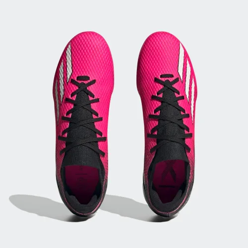 Vista 3 de adidas Tenis de fútbol unisex X SPEEDPORTAL.3 para adulto, Team Shock RosaZero MetálicoNegro