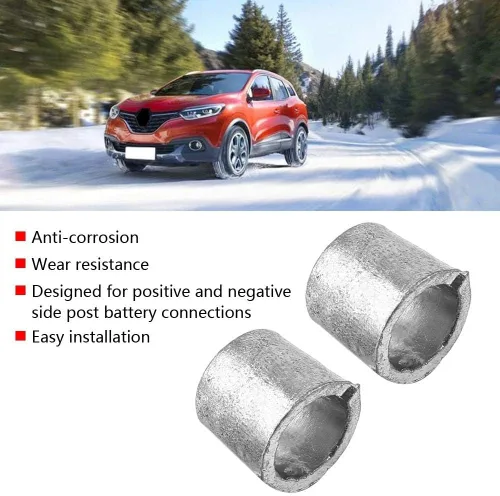 Vista 3 de Fundas de adaptador de batería de coche, 1 par de adaptadores de poste de convertidor de terminales de batería de automóvil, mangas de cátodo