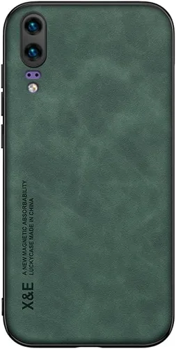 Vista 4 de Kepuch Silklike Funda para Huawei P20 - Cubierta Parachoques Placa De Metal Incorporada Para Huawei P20 - Negro