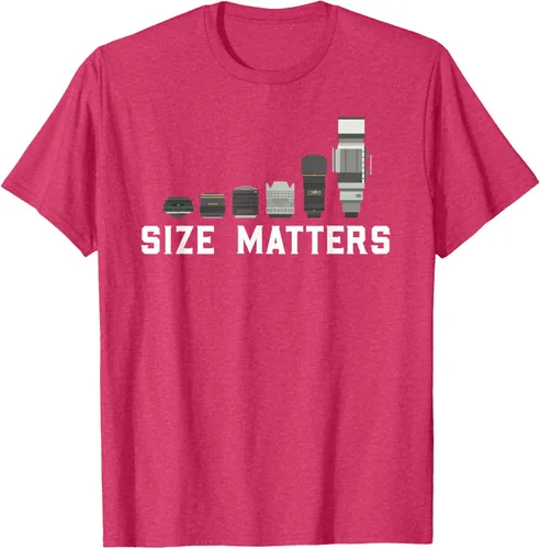 Vista 6 de Photography Camera Lens Size Matter Photographer Shutterbug Camiseta Negro