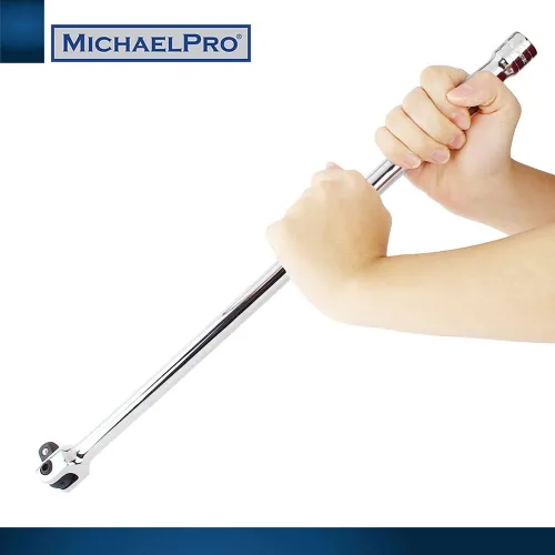 Vista 6 de MichaelPro MP007003 - Barra disyuntora de extensión de 1/2 pulgada/mango flexible, 18 pulgadas de longitud, conecta tu trinquete con esta barra