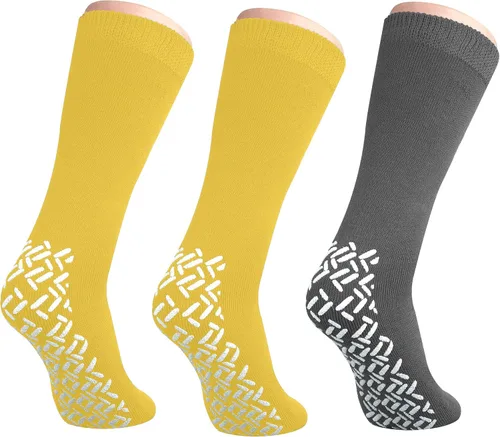 Vista 19 de NOBLES HEALTH CARE PRODUCT SOLUTIONS Paquete de 3 pares – Calcetines antideslizantes XXXL anchos para personas con diabetes hinchada en los pies