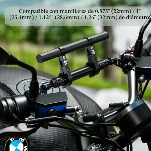 Vista 6 de BRCOVAN Extensor de Manillar de Fibra de Carbono de 9.45'' de Largo con Base de Montaje de Abrazadera de Aleación de Aluminio Compatible