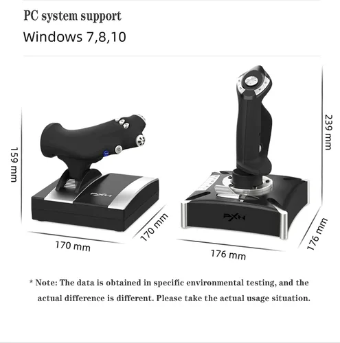Vista 3 de PXN-2119Pro flight simulator controls Flight Stick PC Joystick with Vibration Flight Simulator Stick for PS4Windows XPVISTA7810NOT Support Mac