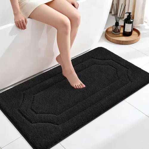 Vista 15 de BEQHAUSE Alfombra de Baño-Antideslizante-Tapete de Baño-Suave y Absorbente-Tapete de Ducha-Tapetes de Baño de Poliéster para Baño Lavables a Máquina