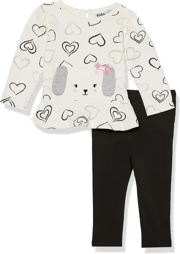 Vista 5 de Kids Headquarters Conjunto de leggings de 2 piezas para bebé niña Rubor de gamuza/estampado