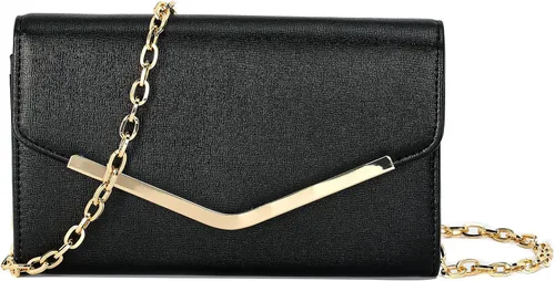 Vista 18 de Bolso de mano para mujer, bolso de mano con cadena desmontable para bodas y fiestas