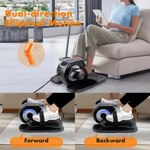 Vista 8 de Zakle Under Desk Elliptical Machine, Electric Elliptical Training Machine w/Remote Control, 12 Speed Levels, Quiet Seated Pedal Exerciser for Home