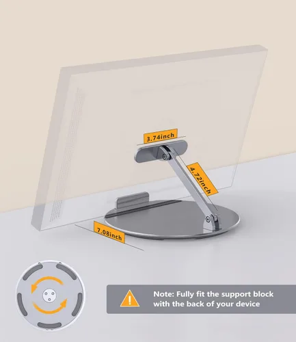 Vista 3 de Soporte compatible con Echo Show 15/21, base giratoria de 360°