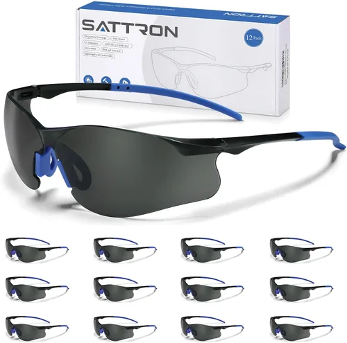 Vista 15 de Gafas de seguridad transparentes, paquete de 3, gafas protectoras con protección UV ANSI Z87.1, gafas de seguridad resistentes a arañazos e