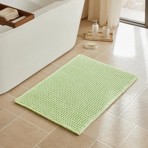Vista 105 de Triohero Tapete de baño con diseño de gofre, tapete de baño pequeño y bohemio, antideslizante, lavable, ultra suave, súper absorbente, de secado