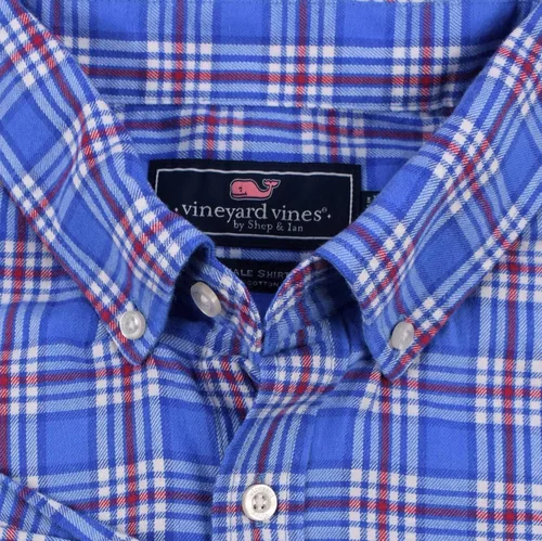 Vista 2 de Vineyard Vines Sunbridge Check Classic Fit Tucker camisa para hombre S