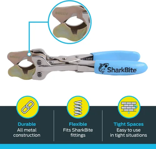 Vista 6 de SharkBite Herramienta de desconexión Pro Push to Connect de 3/8 a 1 pulgada, tubo PEX, cobre, CPVC, PE-RT, HDPE, PROD3810