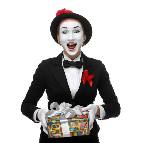Vista 4 de Counterfeit Blonde Maquillaje blanco de payaso de Halloween para adultos y niños ideal para creaciones de disfraces de payaso, bromista, Pennywise