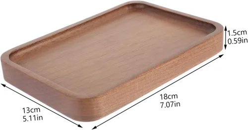 Vista 2 de Cabilock Bandeja de esponja para fregadero, bandejas de desayuno para cama, tabla de servir de madera, bandejas para comida, jabonera de bambú