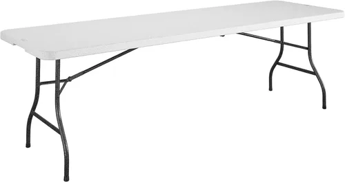 Vista 10 de COSCO Mesa de banquete plegable por la mitad de 6 pies con asa, negro