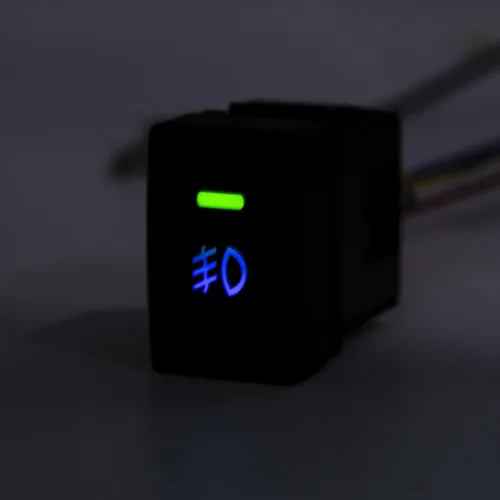 Vista 6 de x xotic tech Interruptor de botón de 4 polos de 12 V estilo fábrica con luces indicadoras LED compatibles con niebla, DRL, barra de luz LED