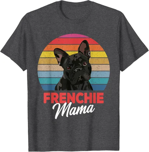 Vista 41 de Frenchie Mama - Camiseta divertida de regalo para niñas y perros Bulldog Francés, Negro, S