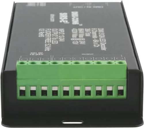 Vista 5 de SIRS-E DMX-CON6 LED DMX decodificador 6 canales RGB controlador 6A/CH, 12-24V DC, 432-864W