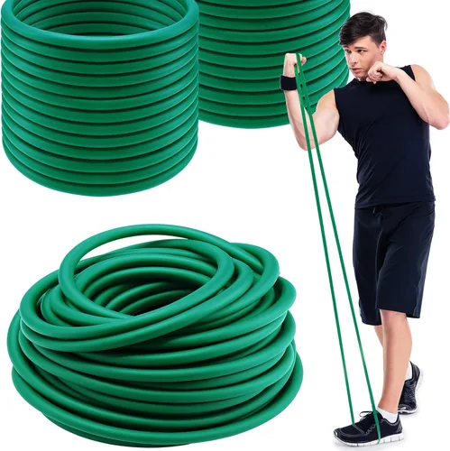 Vista 8 de 1 Rollo Tubos de Resistencia Tubo Elástico de Látex 50ft Bandas de Ejercicio Tubo de Ejercicio para Terapia Física, Pilates de Tren Inferior