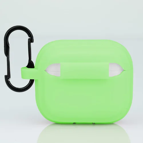 Vista 4 de LEFXMOPHY Funda de repuesto verde para Apple Airpods 3 Gen / 3ª generación 2021, accesorio de silicona protectora para mujeres y hombres, brilla