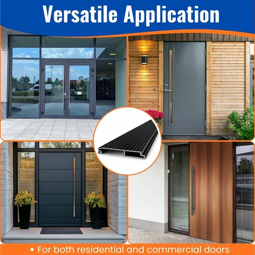 Vista 6 de KC Hardware Extensión de umbral de aluminio, extensor de umbral de puerta de alta resistencia para umbral existente, transición suave de puerta, uso