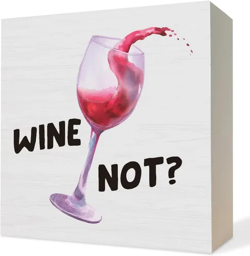 Vista 19 de Cartel de madera de champán rosa divertido, regalo de anfitriona de champán para mujeres, diseño de vino espumoso Grandmillennial, placa decorativa